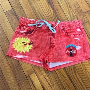 Coca Cola Red Drawstring PJ shorts size Medium